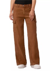 Hudson Jeans Wide-Leg Linen-Blend Cargo Pants