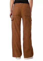 Hudson Jeans Wide-Leg Linen-Blend Cargo Pants