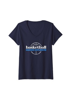 Hudson Jeans Womens Hudson Explorers Basketball V-Neck T-Shirt