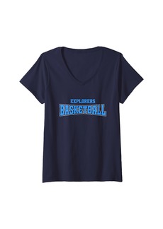 Hudson Jeans Womens Hudson Explorers Basketball Warp HS V-Neck T-Shirt