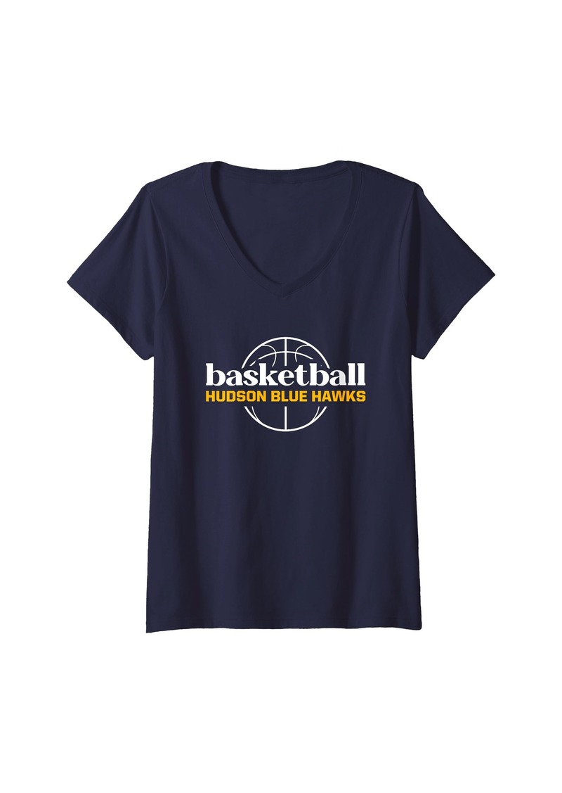 Hudson Jeans Womens Hudson  Hawks Basketball V-Neck T-Shirt