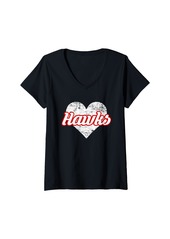 Hudson Jeans Womens Hudson Hawks Over Heart V-Neck T-Shirt