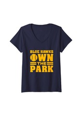 Hudson Jeans Womens Hudson  Hawks Own the Park HS V-Neck T-Shirt