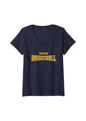 Hudson Jeans Womens Hudson High School Basketball Warp HS V-Neck T-Shirt