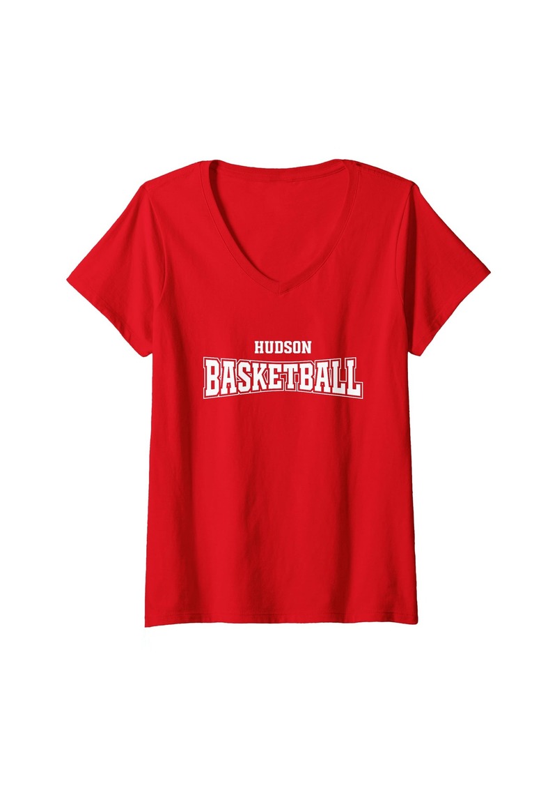 Hudson Jeans Womens Hudson High School Basketball Warp HS V-Neck T-Shirt