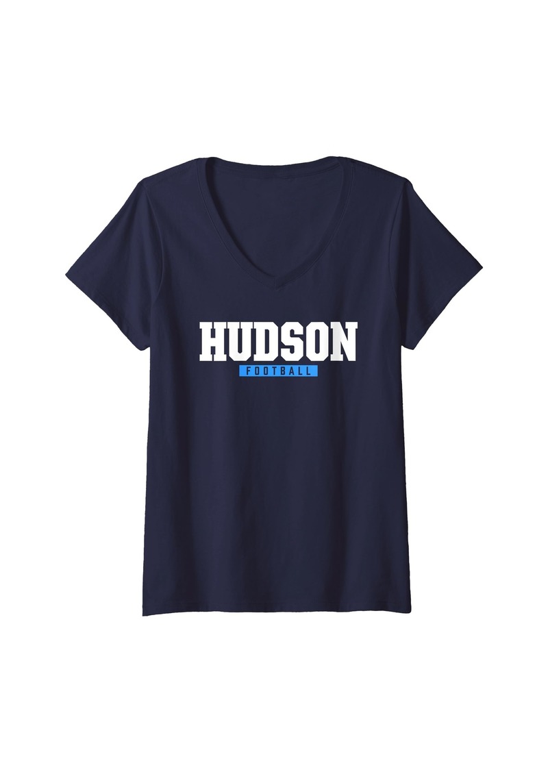 Hudson Jeans Womens Hudson High School Football HS V-Neck T-Shirt