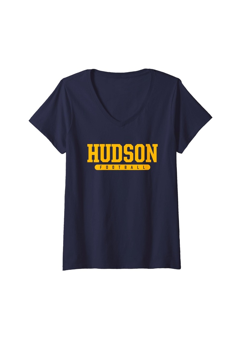 Hudson Jeans Womens Hudson High School Football V-Neck T-Shirt