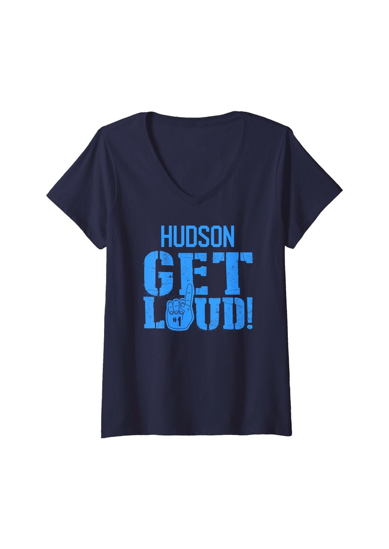 Hudson Jeans Womens Hudson High School Get Loud! V-Neck T-Shirt