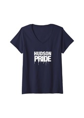 Hudson Jeans Womens Hudson High School PRIDE V-Neck T-Shirt