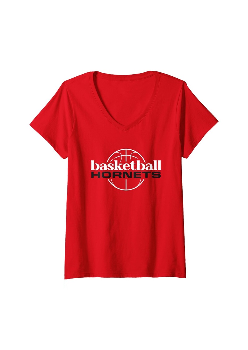 Hudson Jeans Womens Hudson Hornets Basketball V-Neck T-Shirt