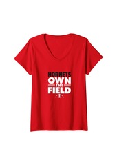 Hudson Jeans Womens Hudson Hornets Own the Field V-Neck T-Shirt