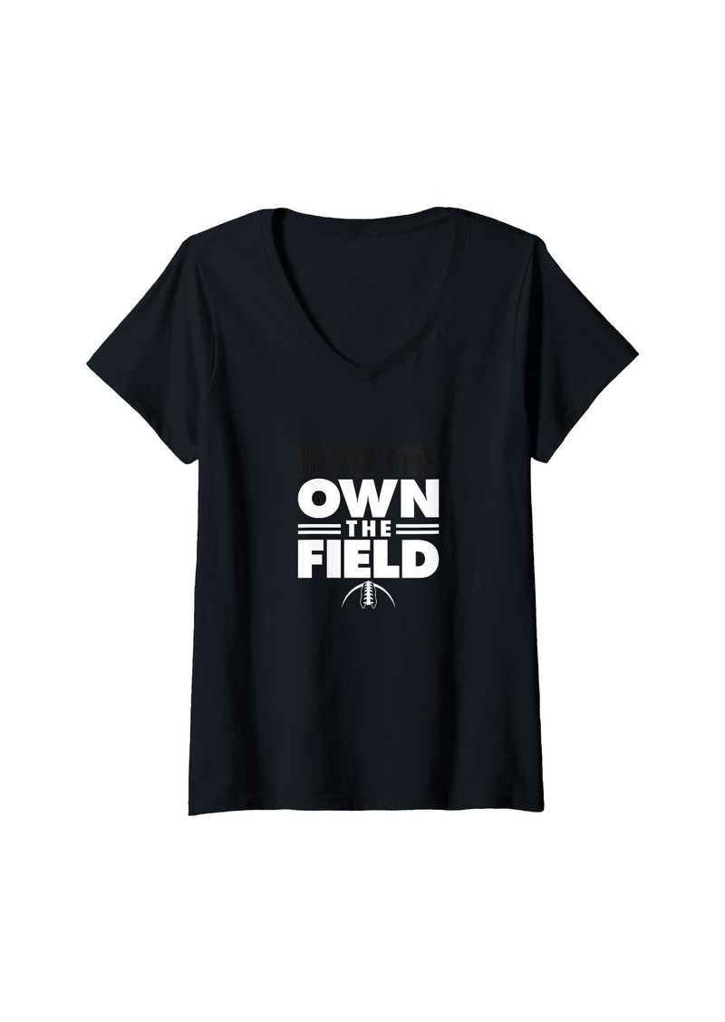 Hudson Jeans Womens Hudson Hornets Own the Field V-Neck T-Shirt