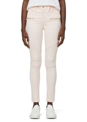 Hudson Jeans Barbara Moto High Waist Stretch Ankle Skinny Jeans in Pearl Blush at Nordstrom
