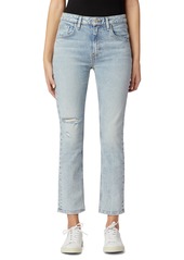 Hudson Jeans High Waist Flap Pocket Ankle Straight Leg Jeans in Two Hearts at Nordstrom