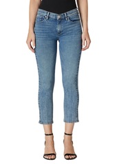 Hudson Jeans Nico Fray Hem Crop Straight Leg Jeans in Stable Heart at Nordstrom
