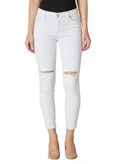 Hudson Jeans Nico Ripped Crop Skinny Jeans in Spirit at Nordstrom