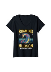 Hudson Jeans Womens Hudson Monster Kipsy Cryptozoology Cryptid V-Neck T-Shirt