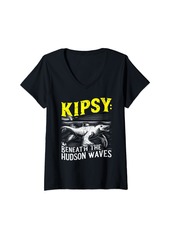 Hudson Jeans Womens Hudson Monster Kipsy Cryptozoology Cryptid V-Neck T-Shirt