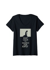 Hudson Jeans Womens Hudson Monster Kipsy Cryptozoology Cryptid V-Neck T-Shirt