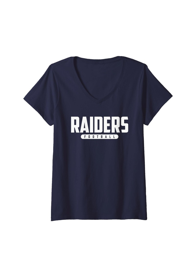 Hudson Jeans Womens Hudson Raiders Football V-Neck T-Shirt