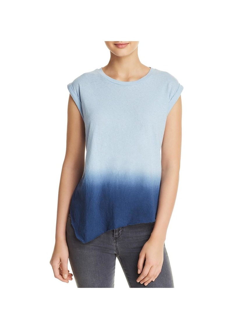 Hudson Jeans Womens Line Blend Tie-D T-Shirt