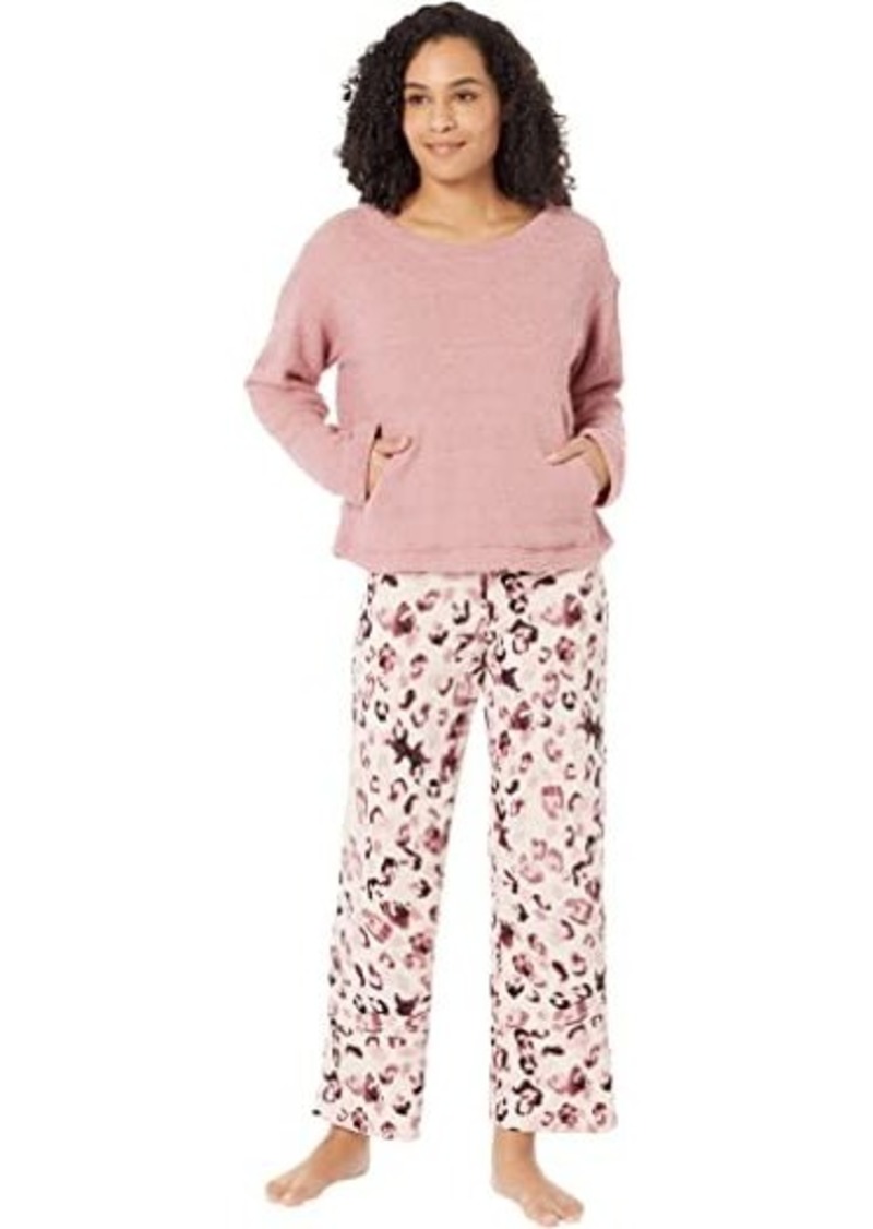 Hue Animal Fluffy Chenille Pajama Set