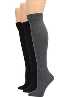 Hue Flat Knit Knee Socks 3-Pack
