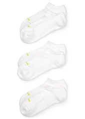 Hue Air Cushion No-Show Socks, Set of 3