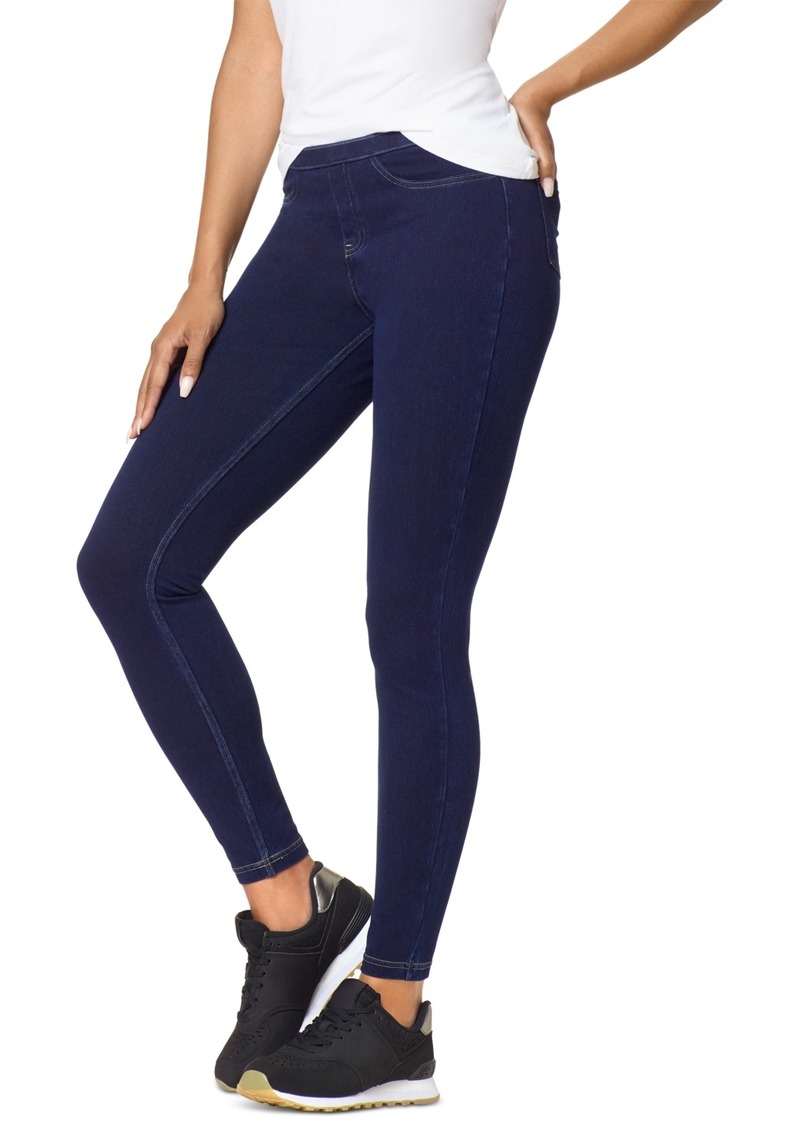 Hue Classic Stretch Denim Leggings, Regular & Plus Sizes - Black Indigo Denim