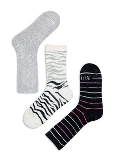 Hue Cozy Velour Sock, Pack of 3
