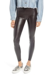Hue Faux Leather High Waist Leggings in Espresso at Nordstrom