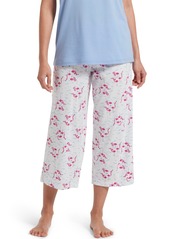 Hue Women's Sleepwell Printed Knit Capri Pajama Pant Made with Temperature Regulating Technology - Flamingo