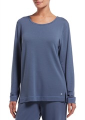 Hue Solid Long Sleeve Lounge T-Shirt - Med. Grey Heather