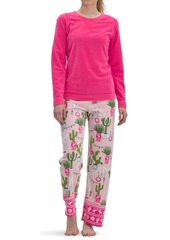Hue Sueded Fleece Prickly Holiday Pajama Set