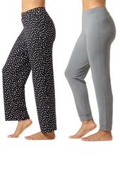 Hue Women's 2-Pk. Pure Comfort Mid-Rise Pajama Pants - Black