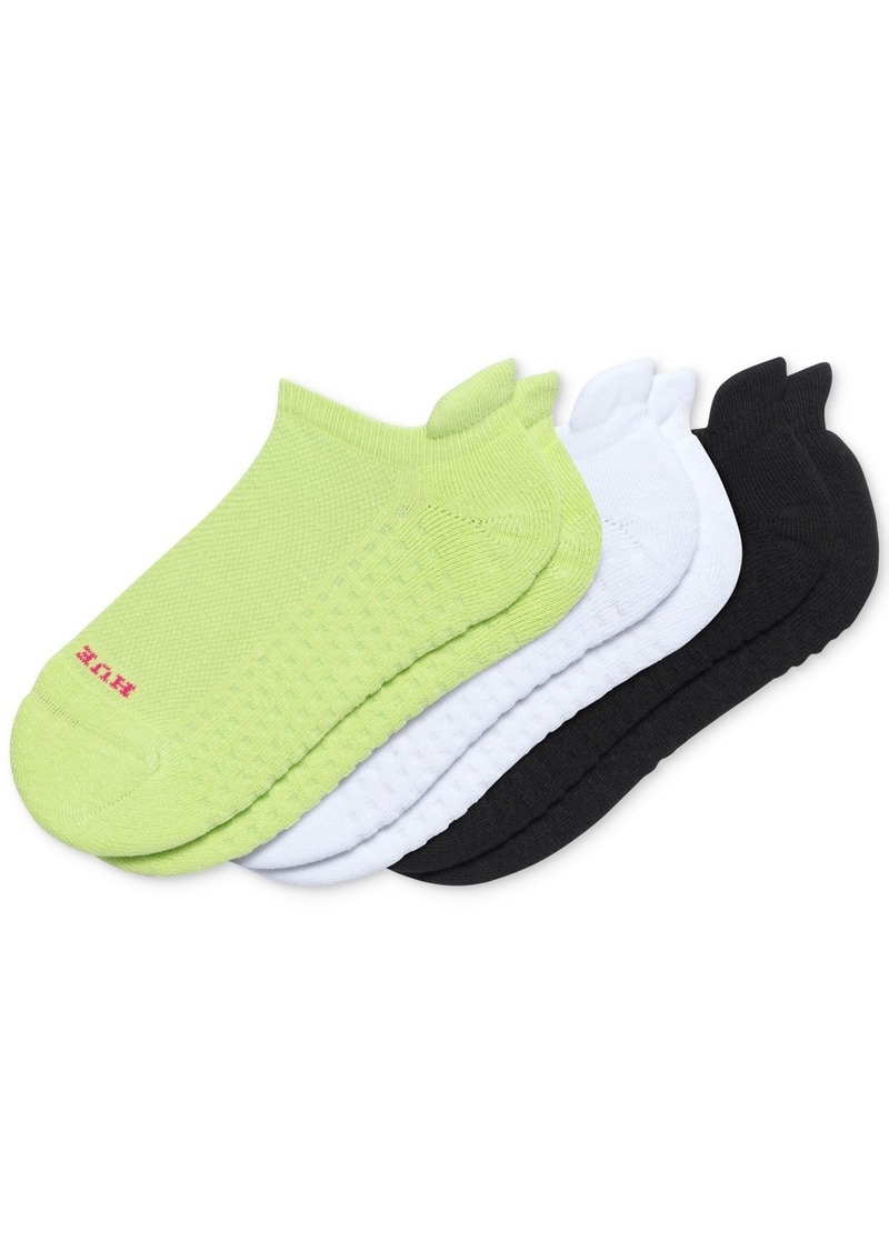 Hue Women's 3-Pk. Air Cushion Tab-Back No Show Socks - Lime Pack