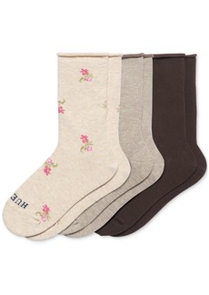 Hue Women's 3-Pk. Roll Top Socks - Neutral Pack