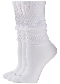 Hue Women's 3-Pk. Slouch Socks - White Pack