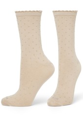 Hue Women's 3-Pk. Textured Dot Scalloped Crew Socks - Asst 3