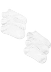 Hue Women's 6 Pack Cotton No Show Socks - White