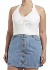 Hue Women's Blackout Cotton Midriff Bandeau Tube Halter Top Assorted Shirt - XL