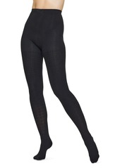 Hue Women's Cable-Knit Sweater Tights - Black