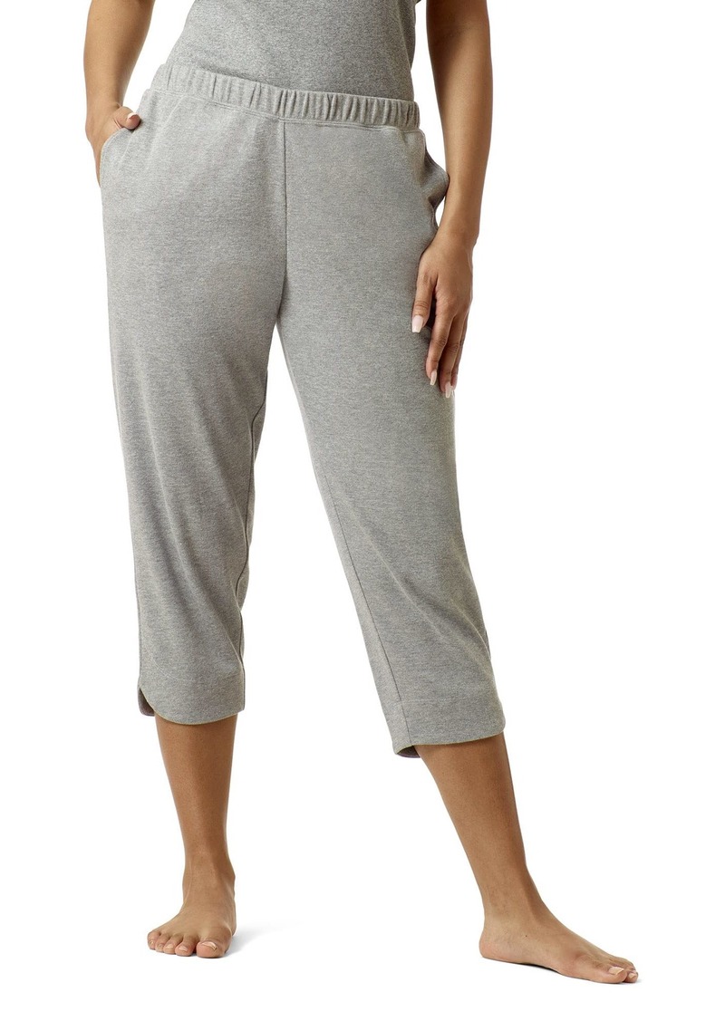 Hue Women's Plus Size Cropped Lounge Pant with Tulip Hem