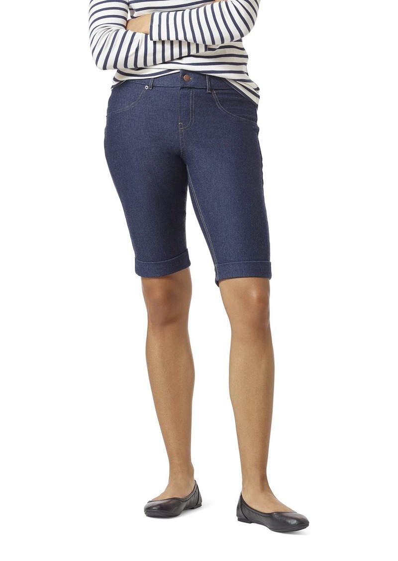 HUE Women's Plus Cuffed Essential Denim Shorts