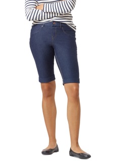 Hue Women's Cuffed Essential Pull-On Denim Shorts - Deep Indigo