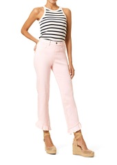 HUE Women's Fashion Denim Jean Skimmer Leggings Chalk Pink-Ruffle Hem