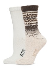 Hue Women's Geo Fair Isle Boot Socks, Pack of 2 - Brown