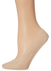 HUE Women's Lace Classic Perfect Edge Liner Sock