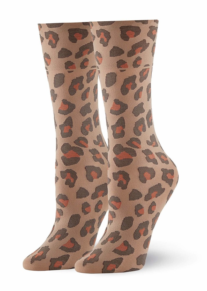 HUE Women's Leopard Trouser Sock