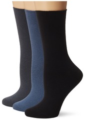 HUE womens Loafer Crew Socks 3 Pair Pack casual socks   US
